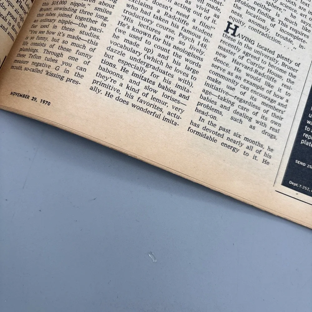 The New York Times Magazine November 29 1970 Infants Are Smarter No Label ADS